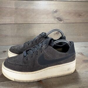 nike air force 1 sage womens size 6.5 shoes gray suede platform sneakers